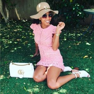 Pink Open Back Dress